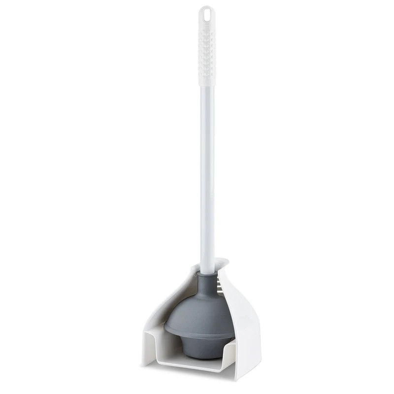 598 Premium Toilet Plunger & Caddy, 24 In Oal, 5.25 In Cup, Steel Handle