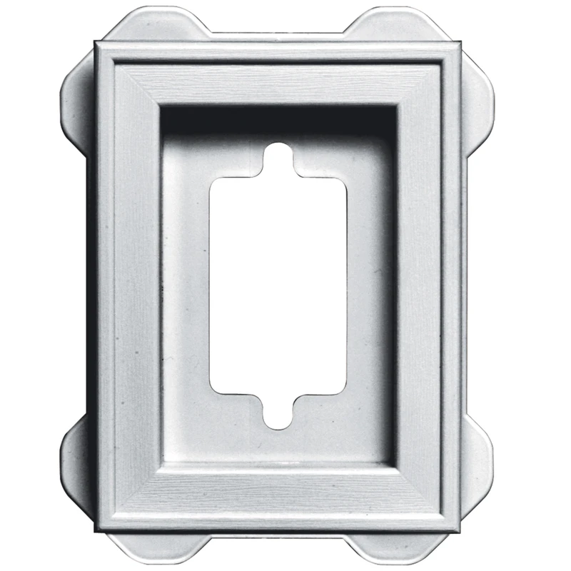 130030002001 Mini Recessed Mounting Block, 6-5/16 In L X 4-1/2 In W, White