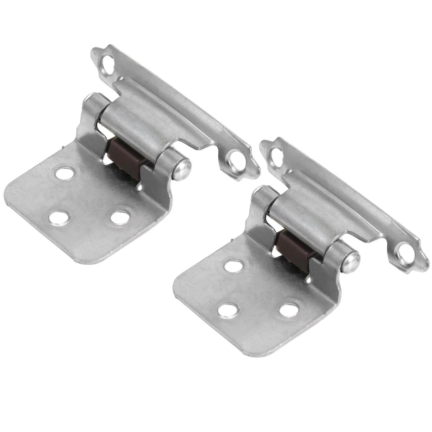 28726 Chrome Self-closing Overlay Hinge 2-pack With Screws, 2-3/4 In. L X 2 In. W