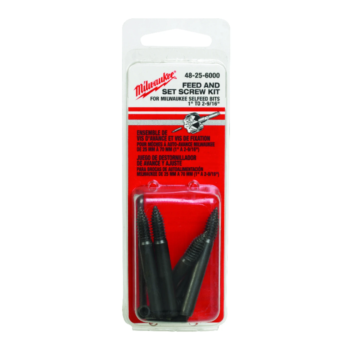 Milwaukee 48-25-6000 Feed and Set Screw Accessory Set, Standard, Steel