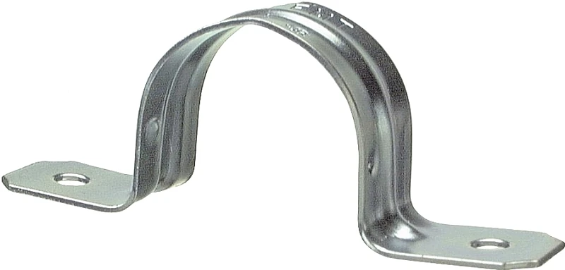 Halex 96161 2-Hole EMT Conduit Strap, 1/2 in, Steel, Galvanized, 4/BAG