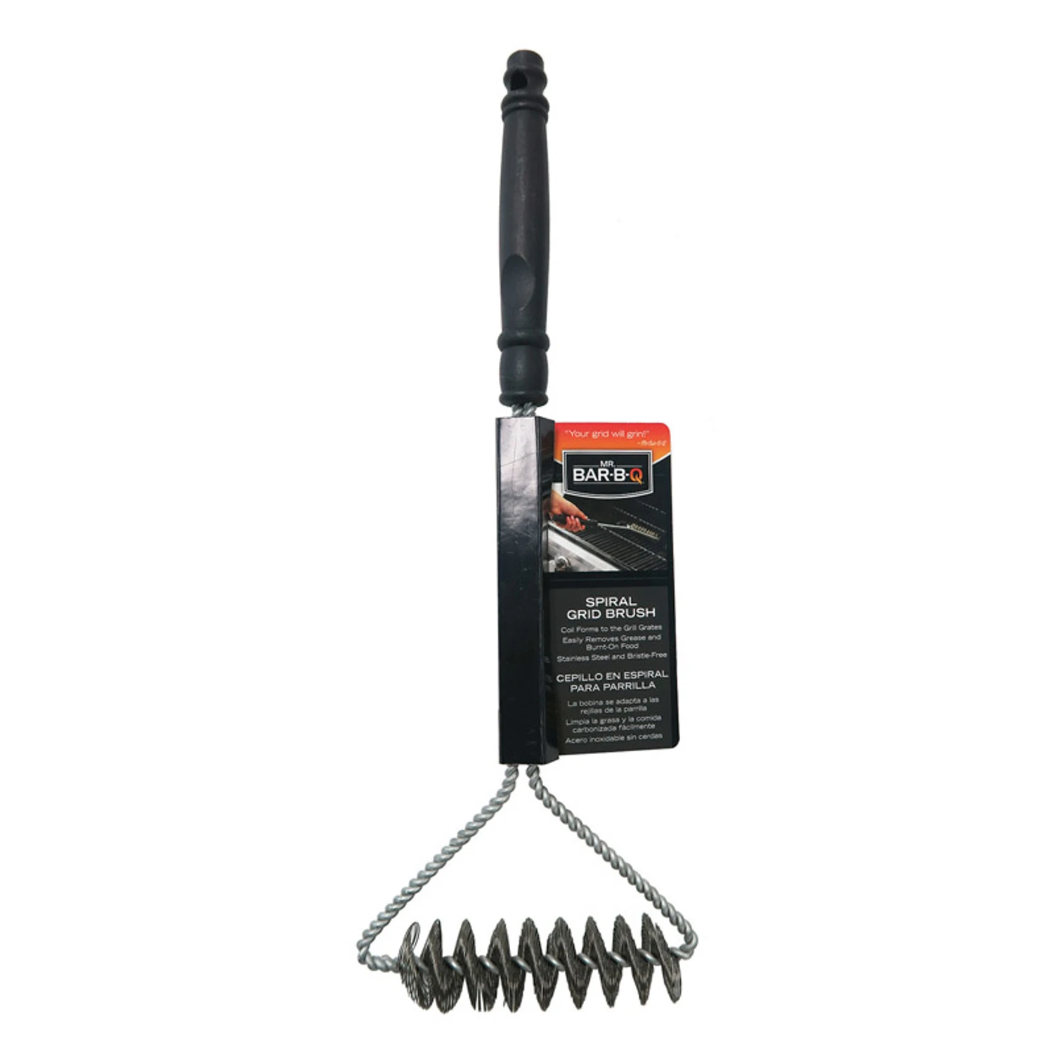 Grill Zone 00399TV Coil Grill Brush, Stainless Steel Bristle, 18 in L