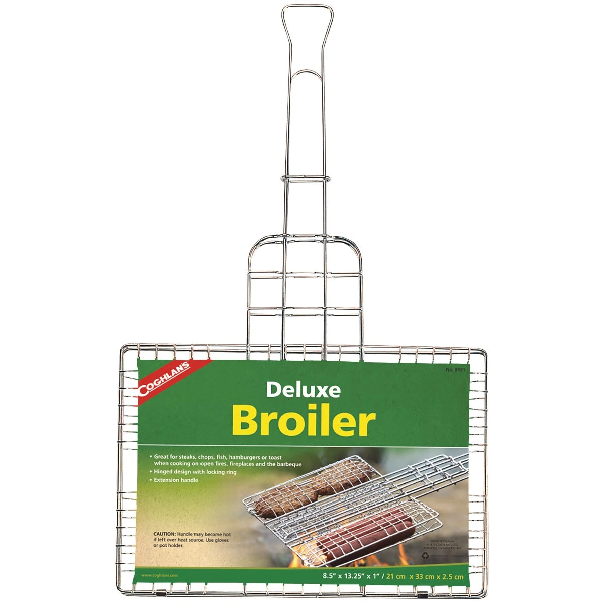 9 In. W X 13 In. L Chrome-plated Metal Deluxe Broiler With Extension Handle