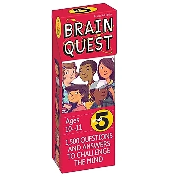 Brain Quest Grade 5 Educational Book With 1,500 Questions And Answers