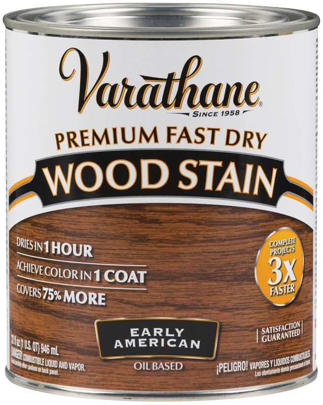 Varathane 262005 Fast Dry Interior Wood Stain, Oil-Based, Early American, 1-Qt. Varathane 262005 Fast Dry Interior Wood Stain, Oil-Based, Early American, 1-Qt.
