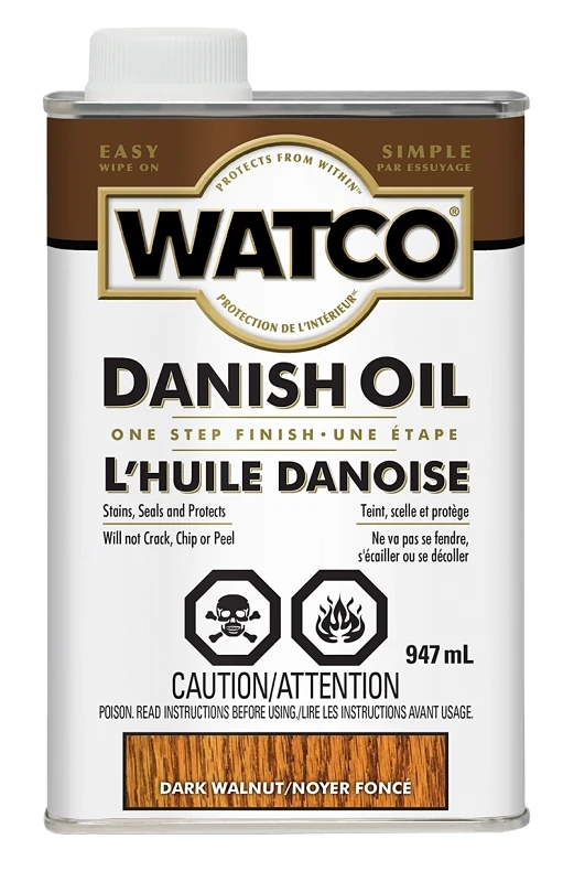Danish Oil Wood Finish, Dark Walnut, 1-Qt.