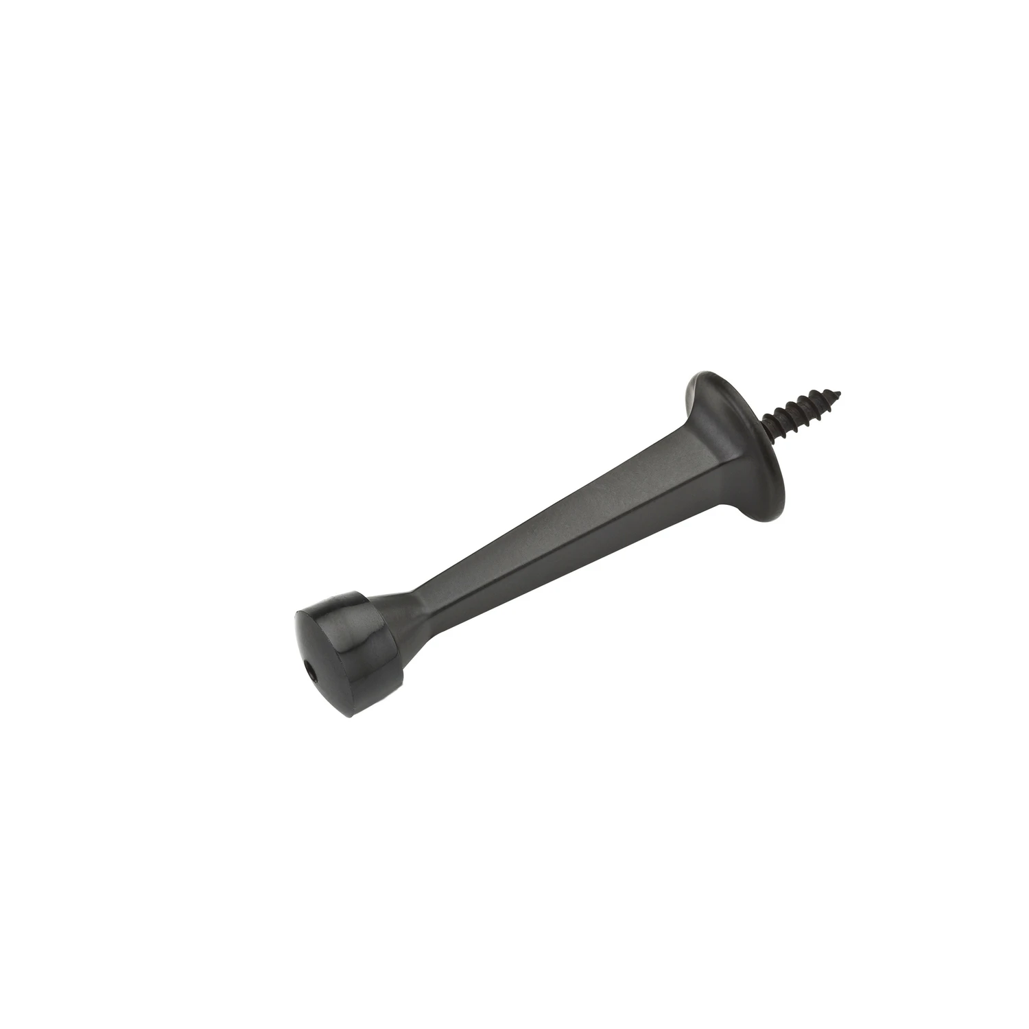 Doorstop, Wall-Mount, Square, Rigid, Oil-Rubbed Bronze, 3 In.