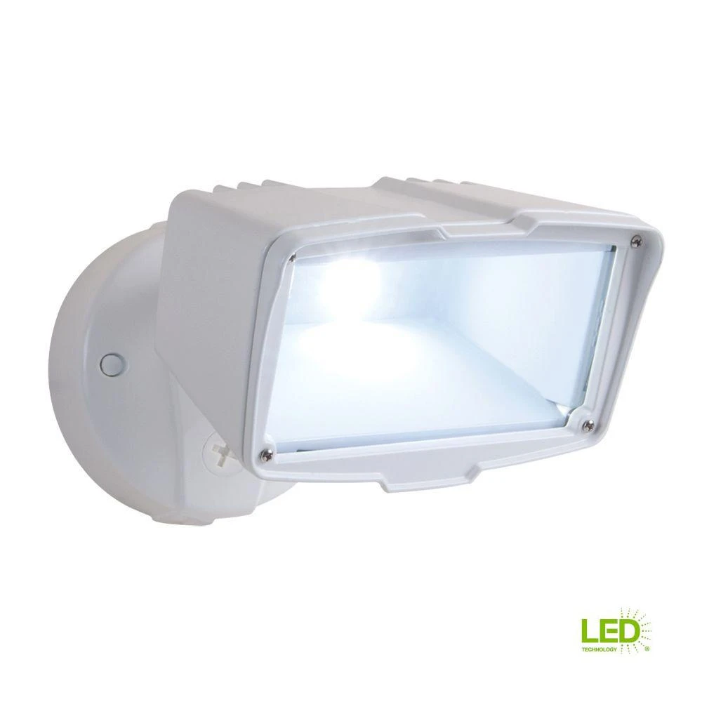 All-pro Fsl2030lw Large Led Floodlight Fixture - 1900 Lumens, White, Outdoor Security Light