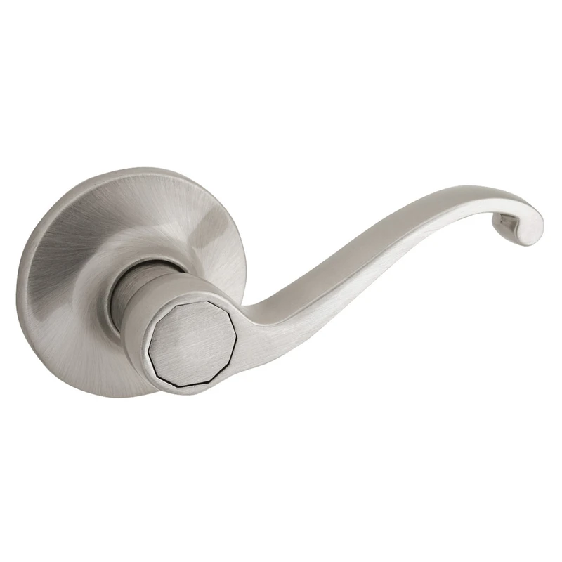 781815 Satin Nickel Scroll Dummy Door Lever For Left Or Right Handed Doors