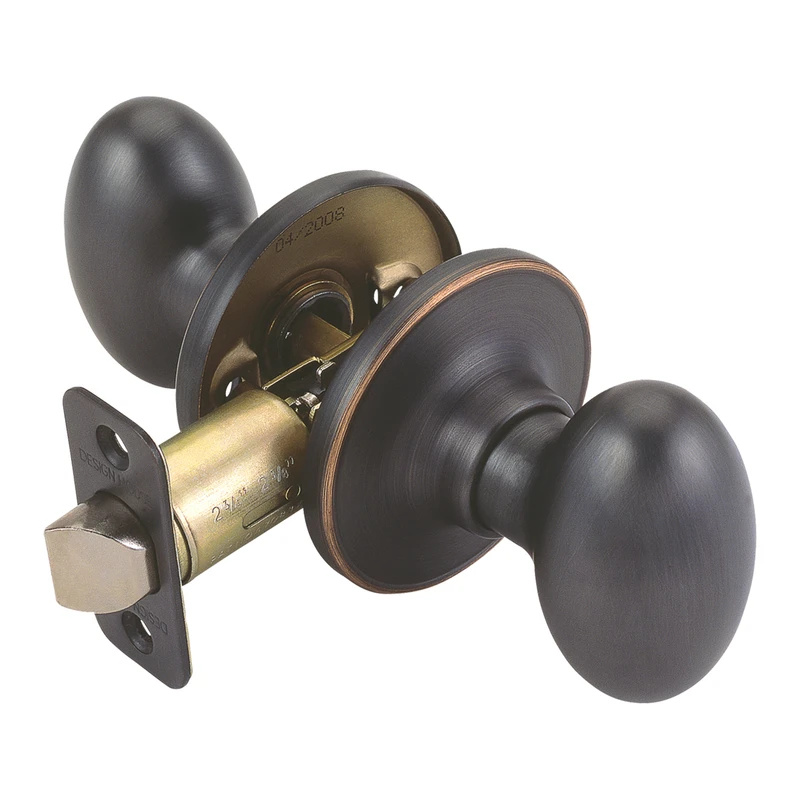 750570 Egg Oil Rubbed Bronze Passage Door Knob With Adjustable Backset