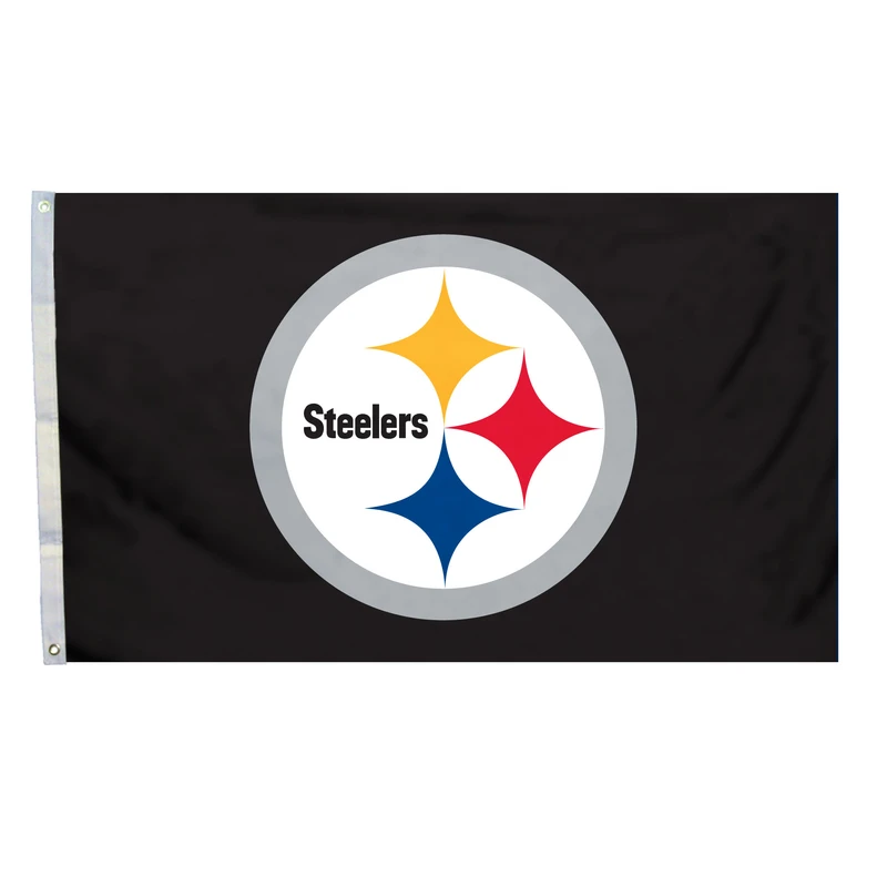 Pittsburgh Steelers Nfl Flag 3 Ft. H X 5 Ft. W With Grommets - Model 94913b