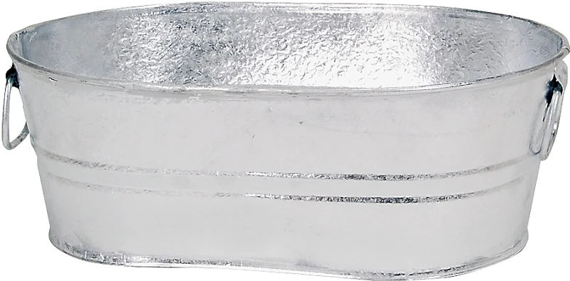 2 Gallon Oval Hot-dipped Steel Utility Tub - Model 000-ov
