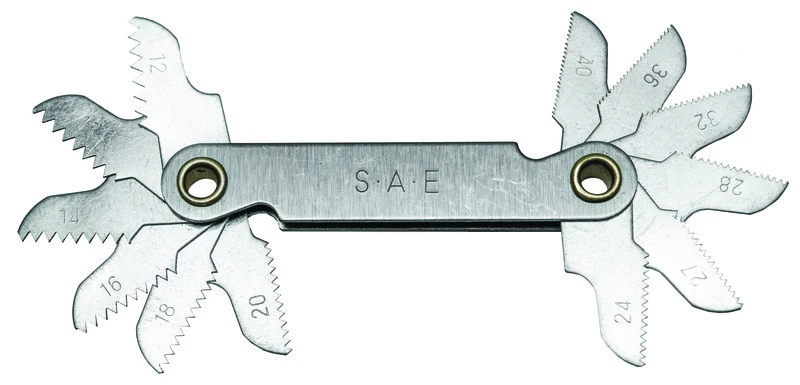 Pitch Gauge, Steel, 12-40 TPI Pitch Gauge, Steel, 12-40 TPI