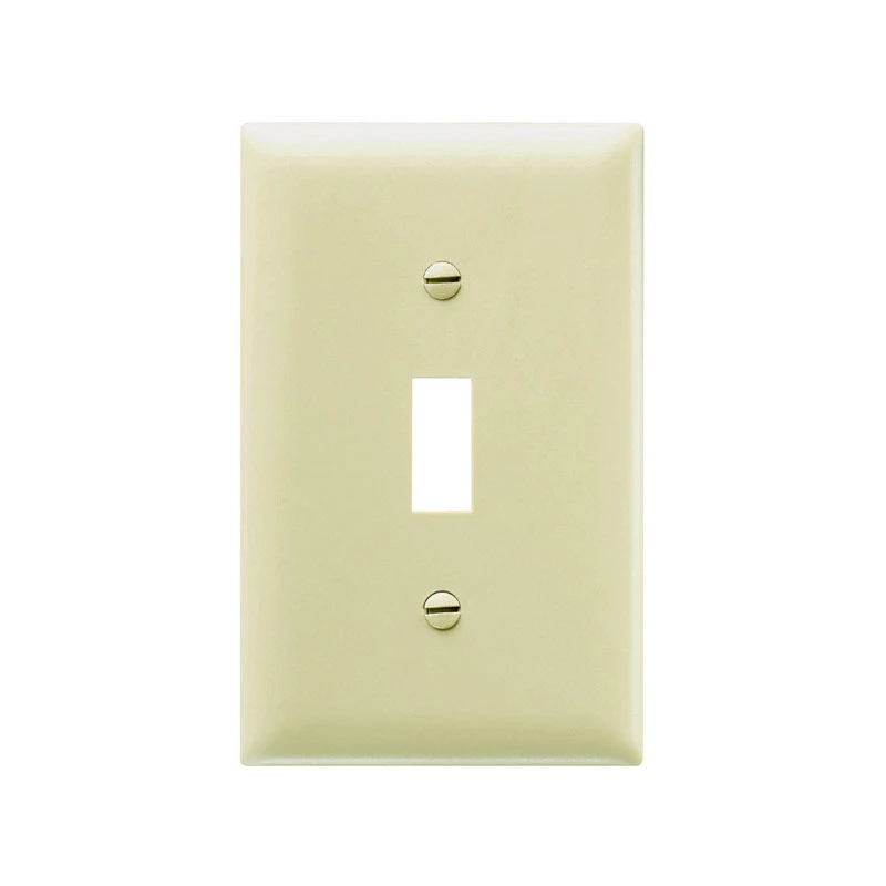 Pass & Seymour TradeMaster TP Series TP1ICC100 Wallplate, 4-11/16 in L, 2.937 in W, 1-Gang, Nylon, Ivory, Matte