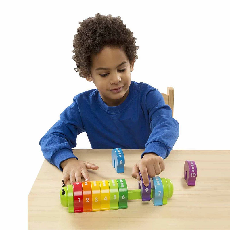 Counting Caterpillar Stacking Toy, 10.7" X 3.2" X 3" (model 9274)