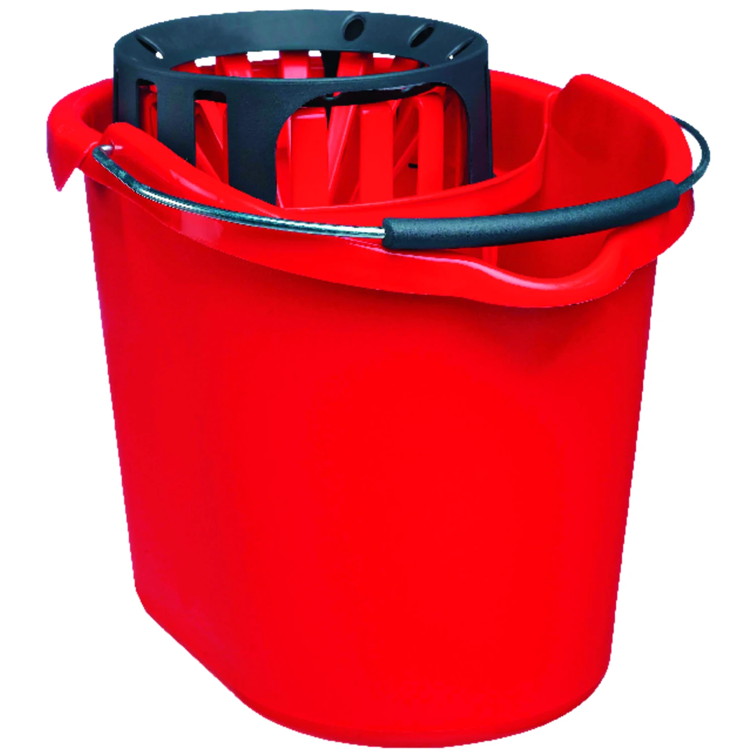 Quick Wring Bucket, 10 L Capacity, Oval Polyethylene Cleaning Pail