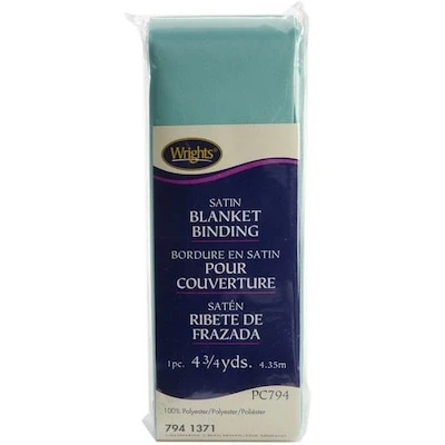 Single Fold Satin Blanket Binding 2" X 4-3/4 Yards - Aquamarine 2