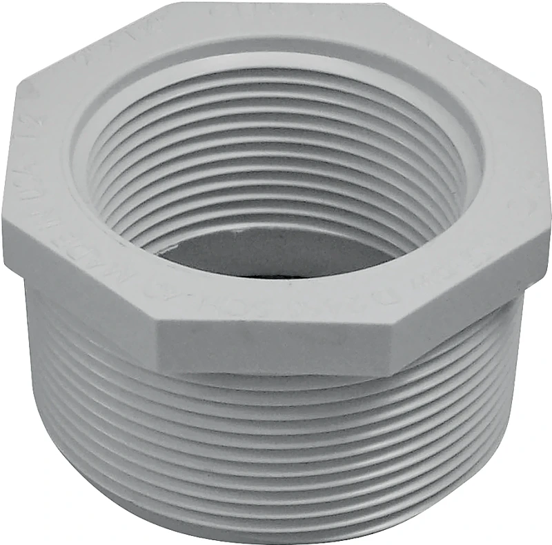 2 In. Mpt X 1-1/2 In. Fpt Schedule 40 Pvc Bushing, Model Pvc 02112 4000ha