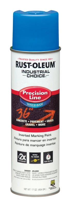 205176 Industrial Choice Fluorescent Blue Inverted Marking Spray Paint, 17 Oz Can