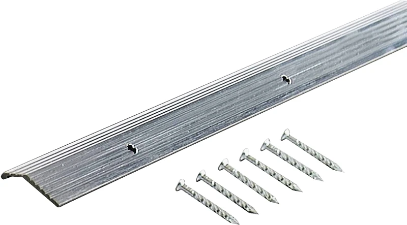 Satin Silver Fluted 7/8 In. X 3 Ft. Aluminum Carpet Trim Bar - Model 78006