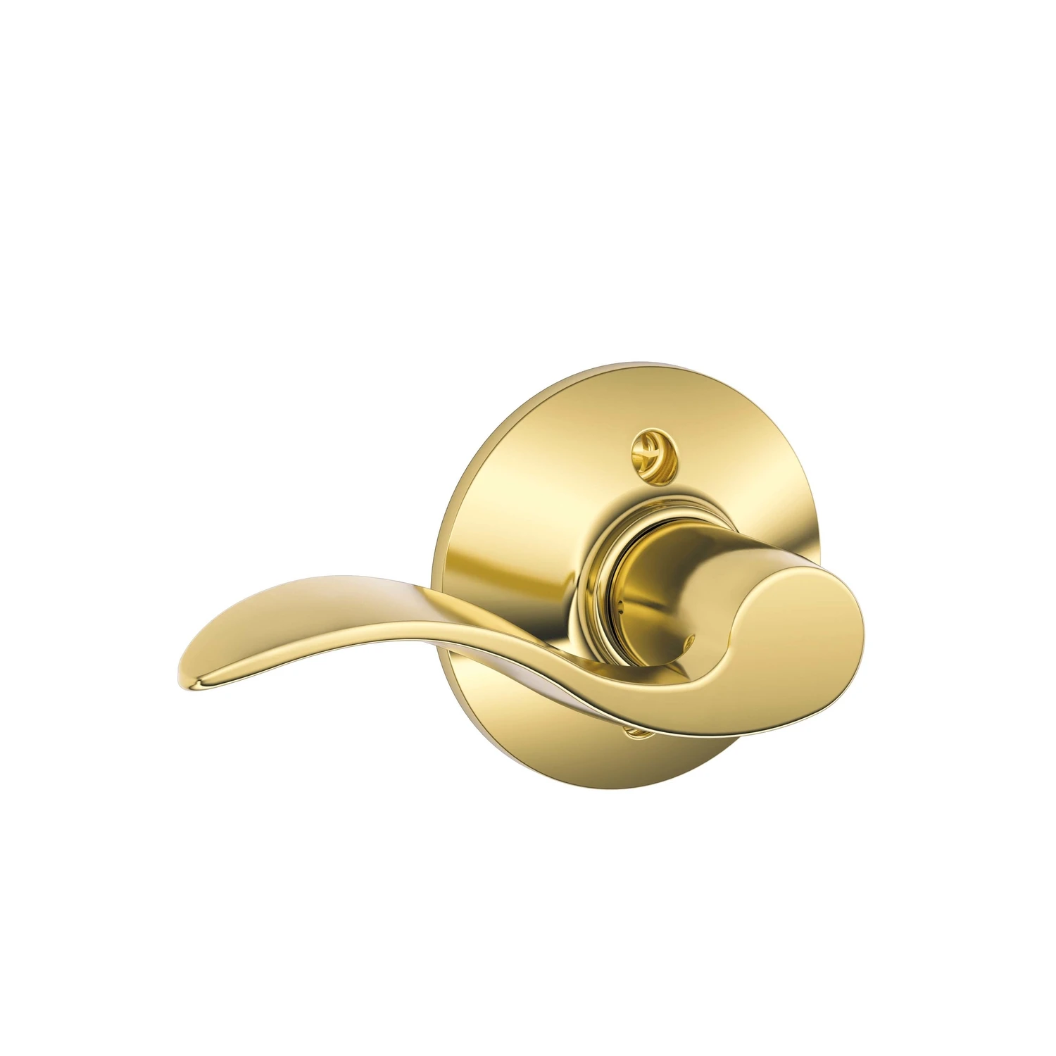 Brass Accent Right-Hand Dummy Lever Lockset