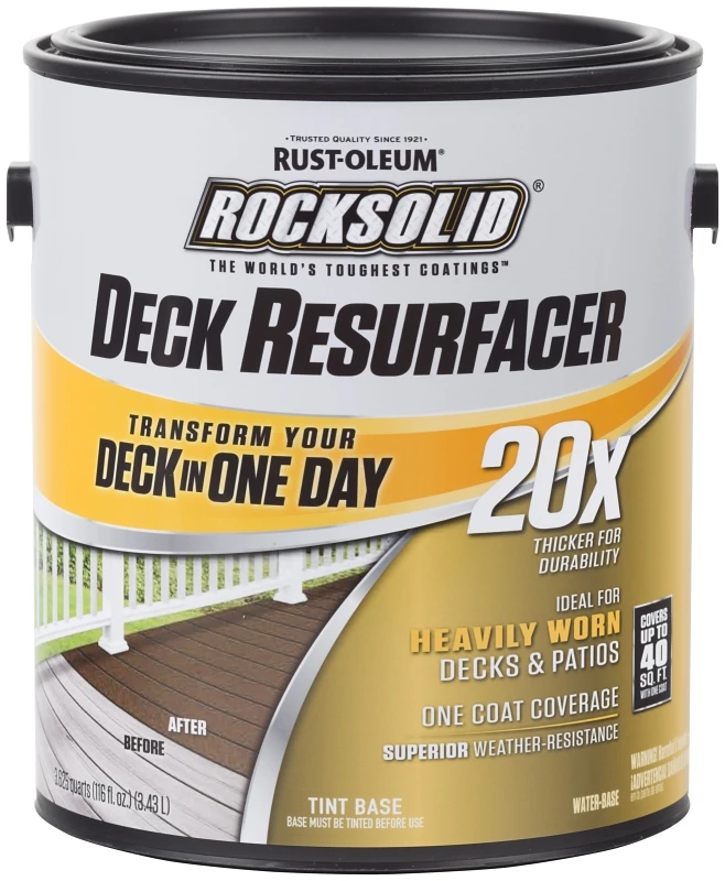 RockSolid Deck & Concrete 20X Resurfacer, Tint Base, Gallon