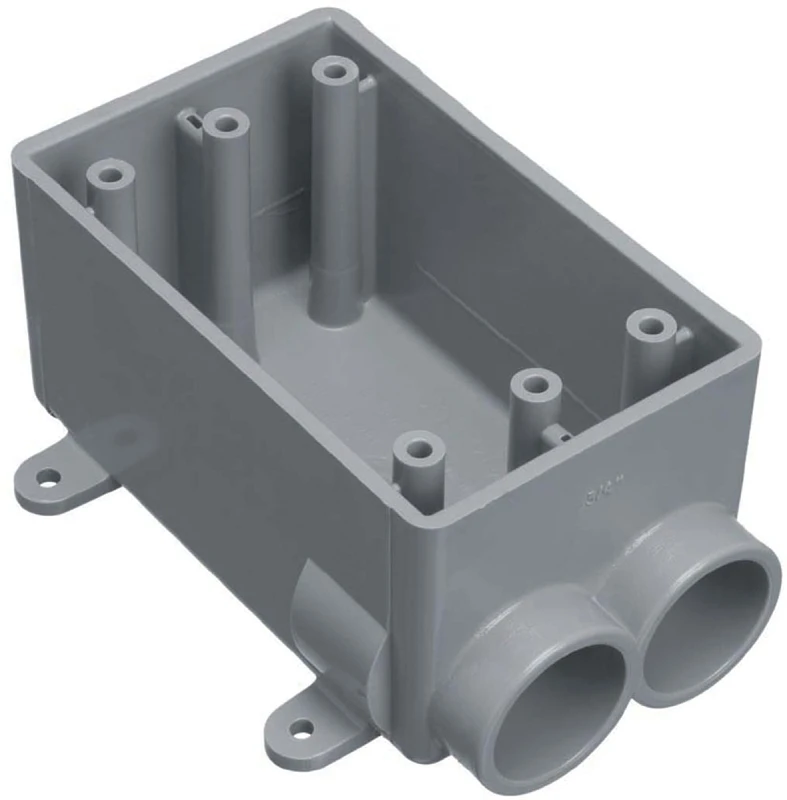 1 Gang PVC Field Service Split Electrical Box, 1/2 In.