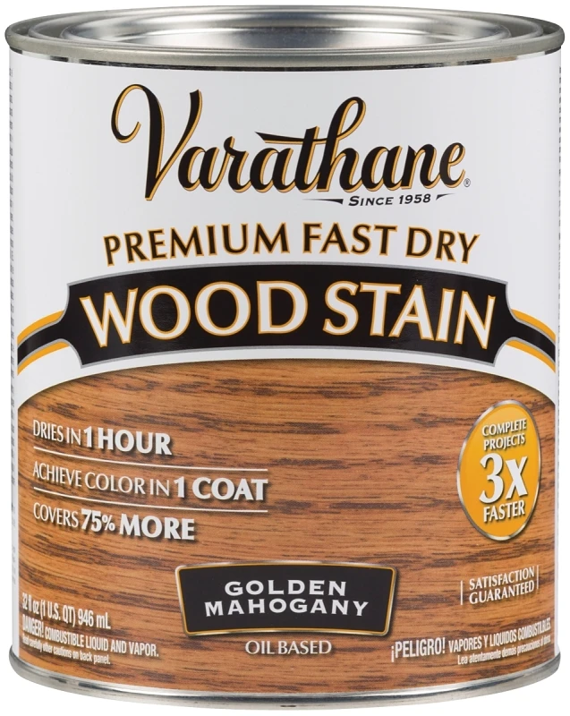Varathane 262014 Fast Dry Interior Wood Stain, Golden Mahogany, 1-Qt. Varathane 262014 Fast Dry Interior Wood Stain, Golden Mahogany, 1-Qt.