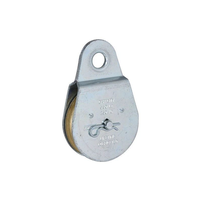 Fixed Eye Steel Pulley, Zinc Finish, 2-1/2 In.