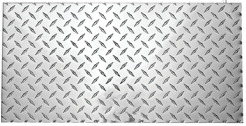 Diamond Plate Sheet Metal, .010 Gauge, 12 x 24 In.