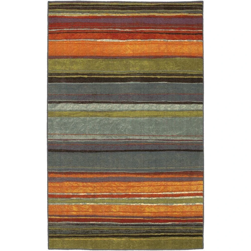 Rainbow Multi 5 Ft. X 8 Ft. Indoor Area Rug - Colorful Striped Design
