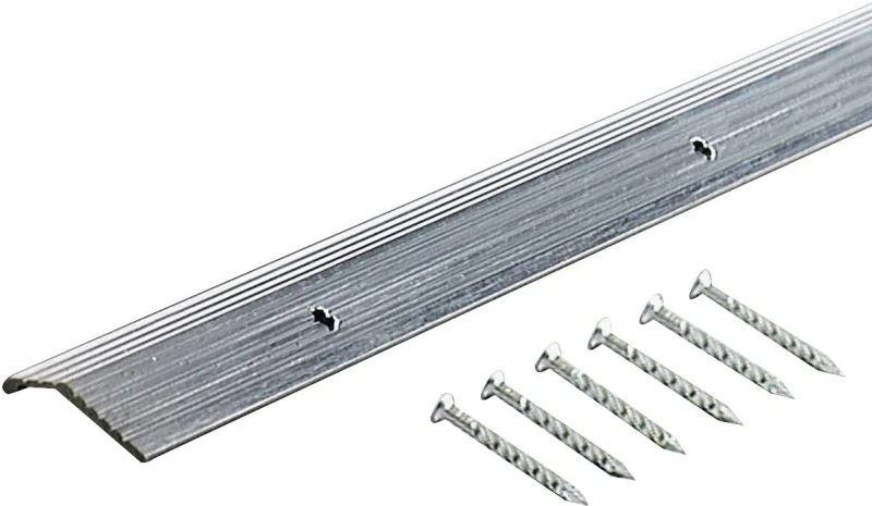 78089 Satin Silver Fluted Carpet Trim Bar, 7/8 In. X 6 Ft., Aluminum