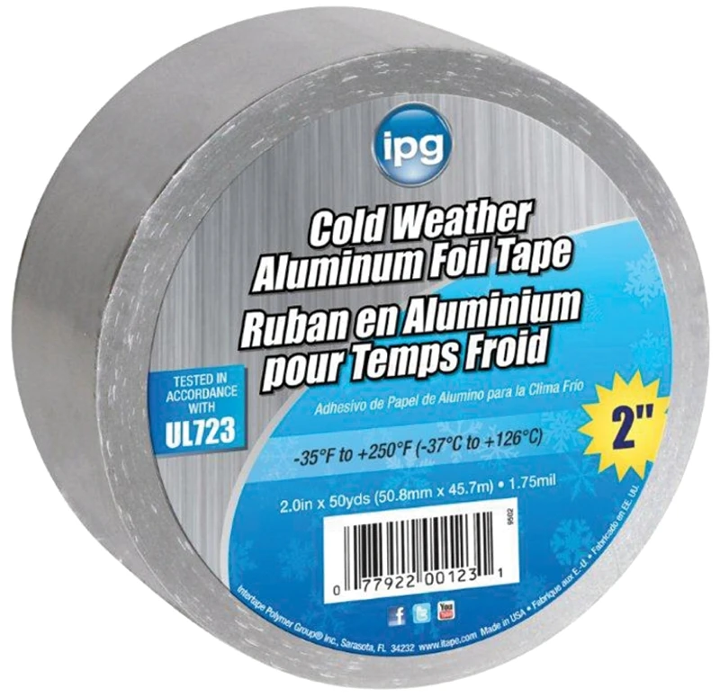 2 In. X 50 Yd. Ul723 Cold Weather Aluminum Foil Tape 9502-b