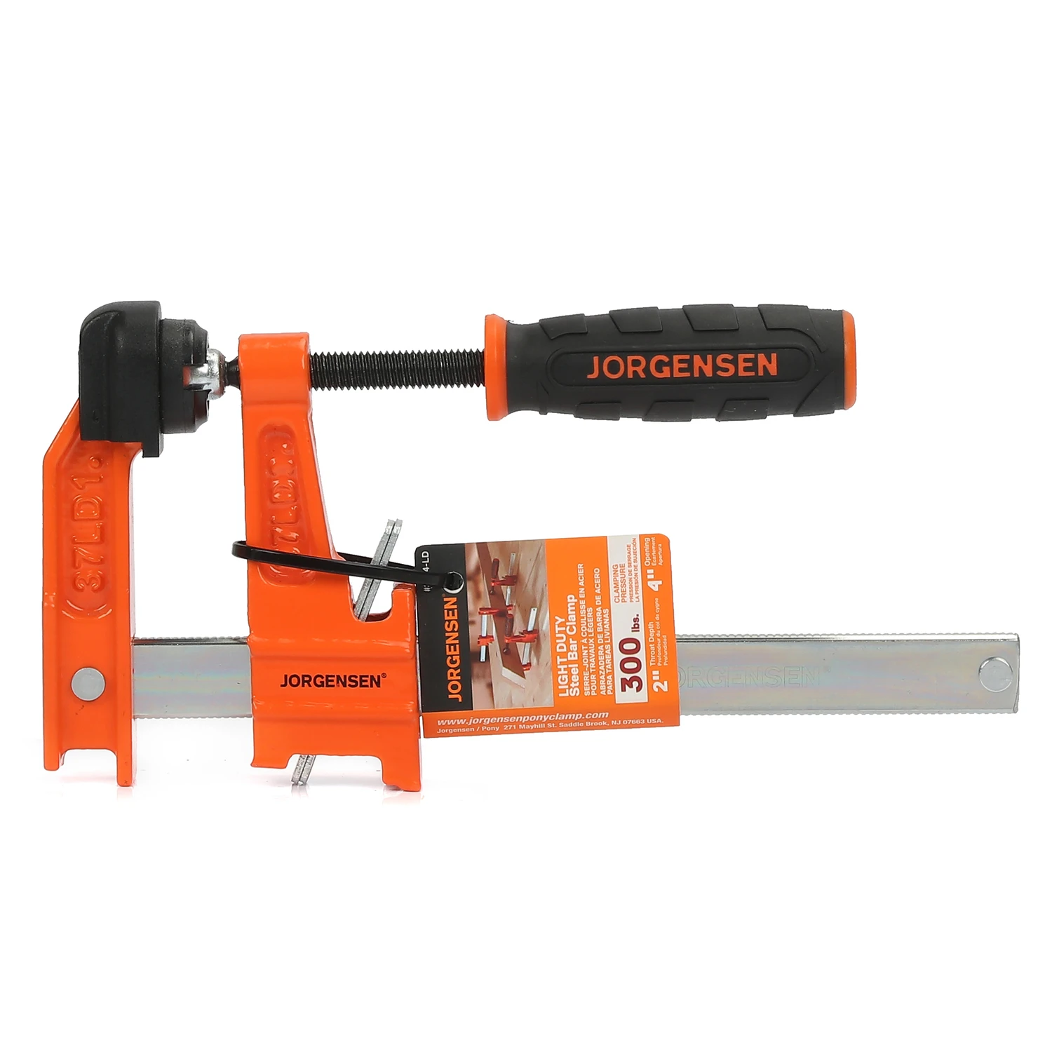Bar Clamp, Light-Duty Steel, 4-In.