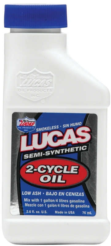 Lucas Oil 10058 High Performance Semi-Synthetic 2-Cycle Oil, 2.6 oz. Lucas Oil 10058 High Performance Semi-Synthetic 2-Cycle Oil, 2.6 oz.