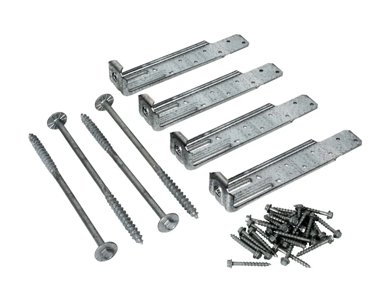 Galvanized Deck Tension Tie Kit With Fasteners, Zmax