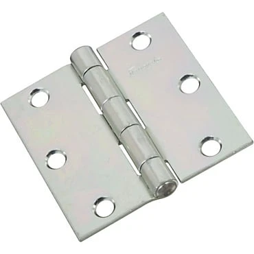 Tight Pin Hinge, Zinc, 3 x 3 In.