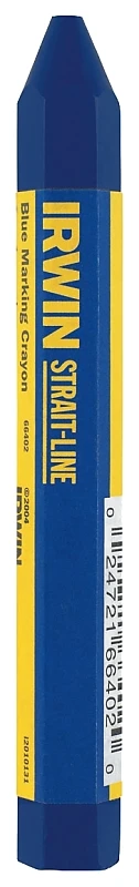 Strait-line Blue Lumber Crayon 66402, Waterproof, Non-toxic, 12 Pk, 4.5 In L