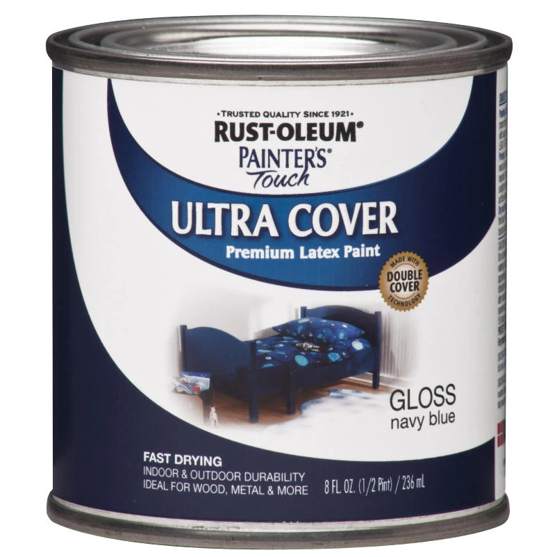 Rust-Oleum 1922730 Painter's Touch Ultra Cover Gloss Paint, Navy Blue, 0.5 Pt Rust-Oleum 1922730 Painter's Touch Ultra Cover Gloss Paint, Navy Blue, 0.5 Pt