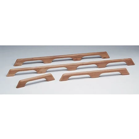 Teak Handrail With 3 Loops, 33 Inches Long
