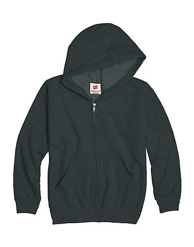 P480 Comfortblend Ecosmart Full-Zip Kids Hoodie Sweatshirt Size - Extra Small - Black