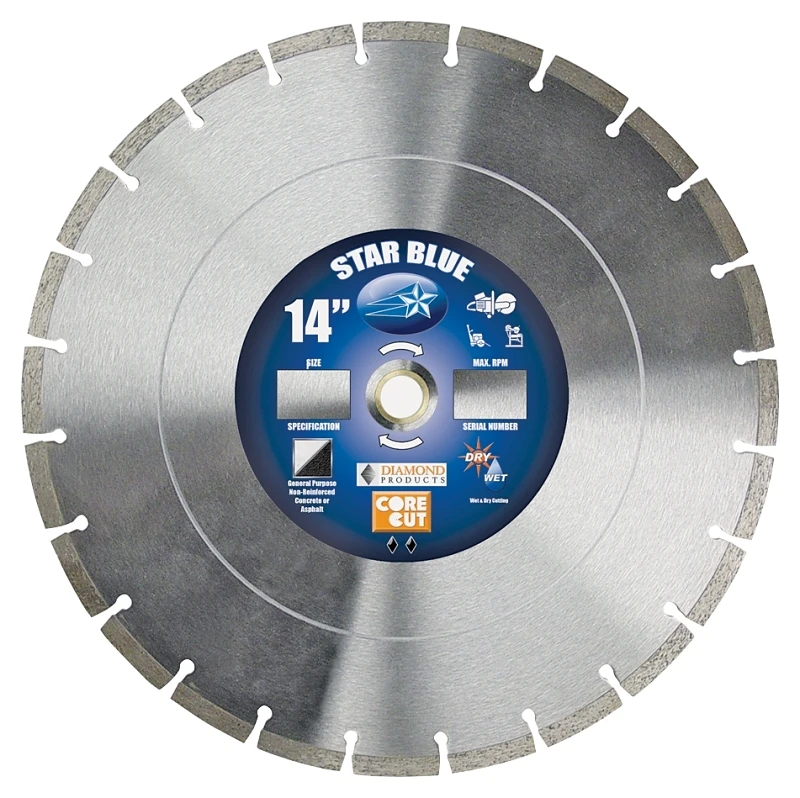 14355 14-inch Diamond Segmented Saw Blade With 1-inch Arbor