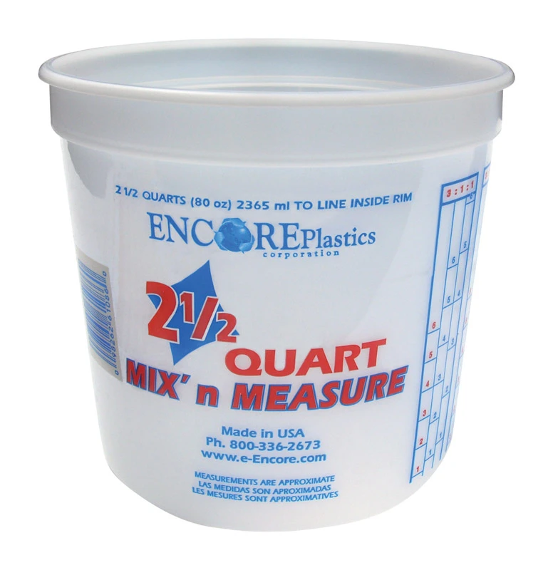 Mix 'n Measure 2.5 Quart Paint Pail - Solvent Resistant Container