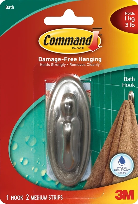 17051bn-b Decorative Hook, 3 Lb Capacity, Brushed Nickel, 1-hook