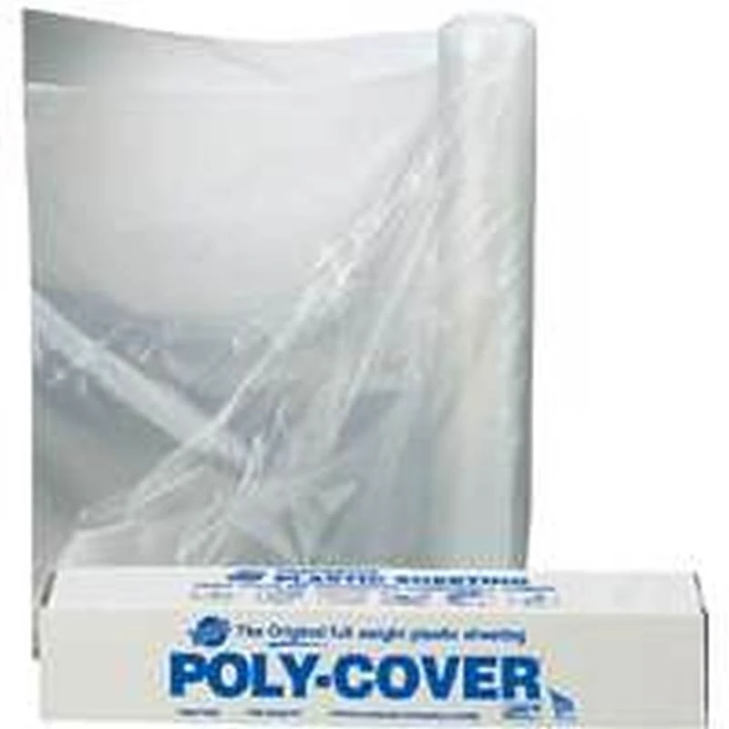 2x12-c Waterproof Poly Film, 200 Ft L X 12 Ft W X 2 Mil Thick, Clear
