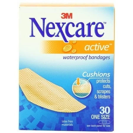 Nexcare Active 1 1/18in x 3in Waterproof Bandages