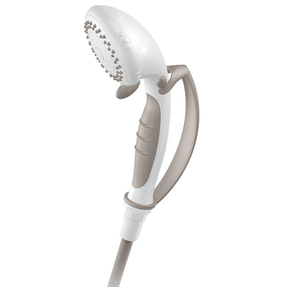 Glacier White Hand Held Shower With Pause Control And 84" Hose Dn8001