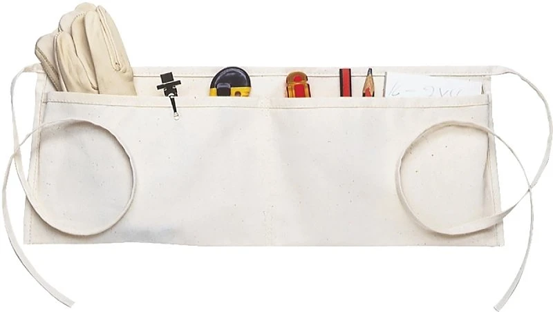 Tool Works C6 Canvas Work Apron, 29-50 In Waist, 2-pocket, White