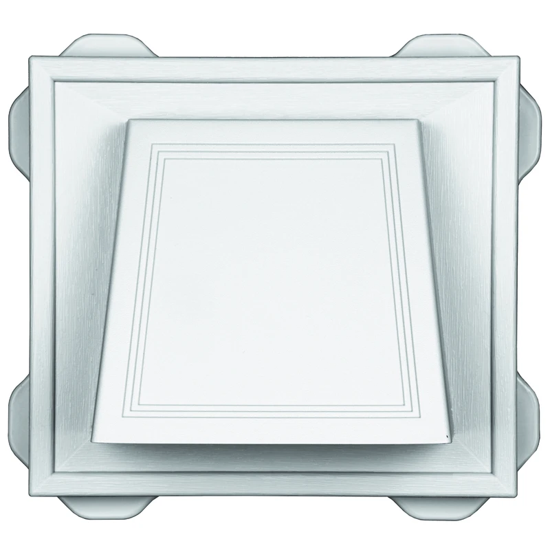 140016774001 White Hooded Ventilator, 4 Inch Vent Hole, Side Wall Mounting