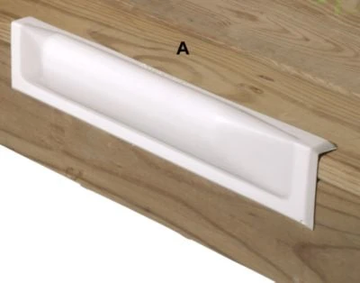 15003 White Pvc Corner Bumper, 10 In W X 10 In H For Docks